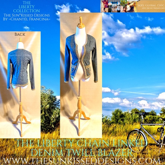 The Liberty Chain Link Denim Blazer The Sun*Kissed Designs by ~Chantél Francina~